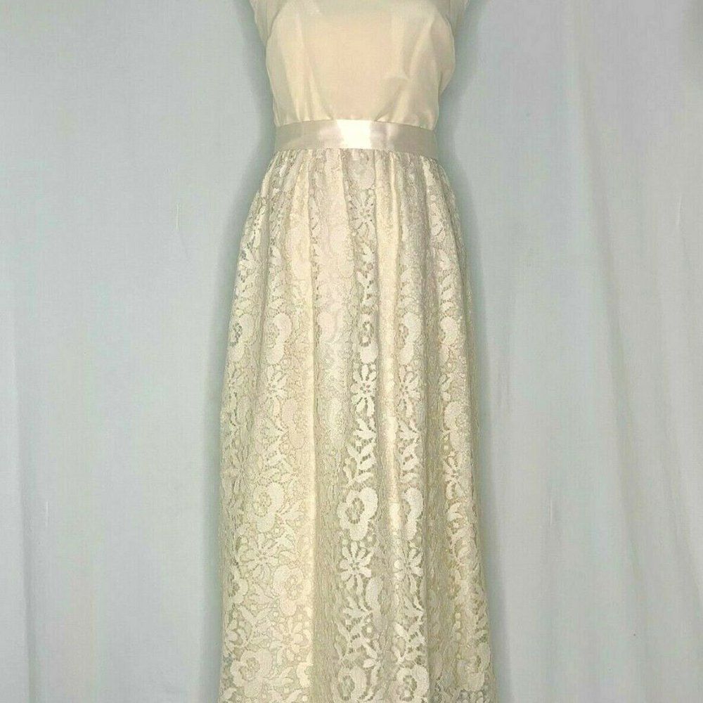 Vintage 60s Miss Elliette Eyelash Lace Dress S